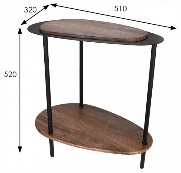 Стол журнальный МеталлАрт М036 ML_4673750200219