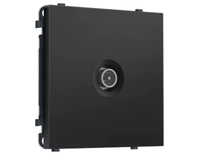 Комплект механизма TV розетки оконечной экранированной SIGMA Черный матовый 5-1000MHz 3dB QUANT PRO Ambrella Volt MS813005 (SP8130, PR199)
