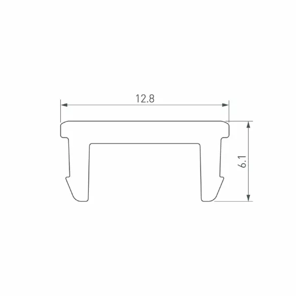 Экран Arlight STRETCH-COMFORT-14-CEIL-CENTER-2000 MAT-BLACK 065210, вид сбоку