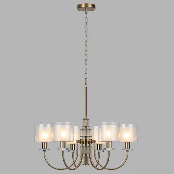 Подвесная люстра Odeon Light Saga Classic 5088/6, Модерн, Белый, Бронза Подвесная люстра Odeon Light Saga Classic 5088/6, Модерн, Белый, Бронза