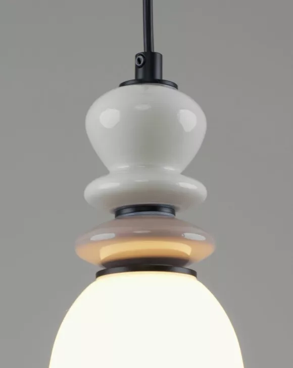 Подвесной светильник Moderli Glaze V11699-PL, Черный, Белый, Теплый белый, декоративные элементы крупным планом