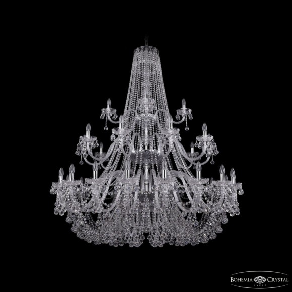 Подвесная люстра Bohemia Ivele Crystal 1409/20+10+5/530/3d Ni