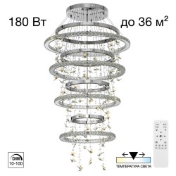 Подвесная светодиодная люстра с пультом управления Citilux Etera CL322090