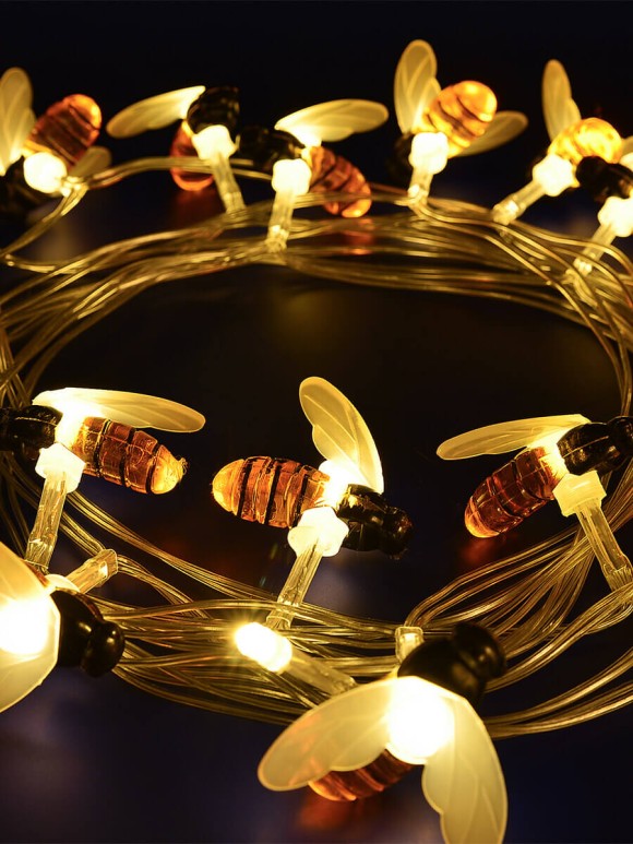 Гирлянда на солнечных батареях 380см разноцветная (UL-00004280) Uniel Пчелки USL-S-127/PT4000 Bees