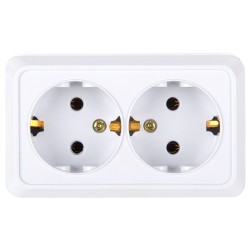 Розетка двойная 2П+3 General Альфа 477009