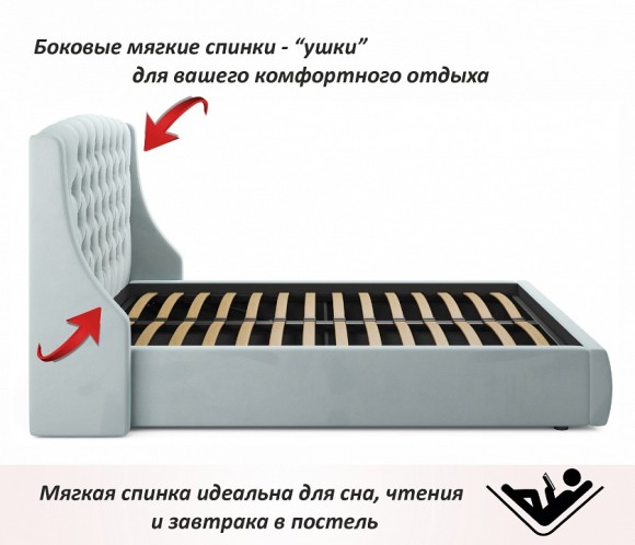 Кровать полутораспальная Stefani 2000x1400 с ПМ и матрасом АСТРА NMB_TE-00005313