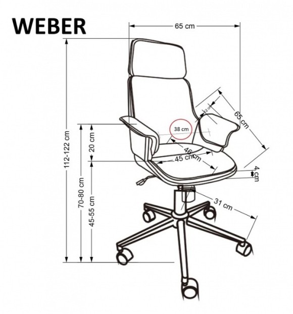Кресло компьютерное Weber Compact HLM_V-CH-WEBER-FOT