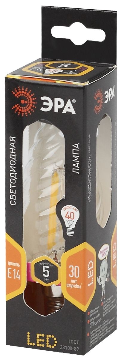 Лампа светодиодная Эра E14 5W 2700K F-LED BTW-5W-827-E14 Б0027935