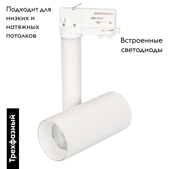 Трековый светильник Arlight SP-Polo-Track-Pipe-R65-8W Day4000 027486