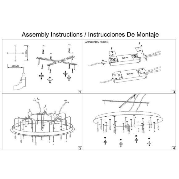 Подвесная люстра Mantra Boomerang 9377+9240 (24L)