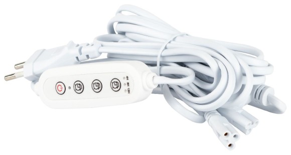 Разветвитель сетевой для линейных светильников Эра 4х IEC C5 3pin+timer (4/8/12 H) 2 м Б0066947