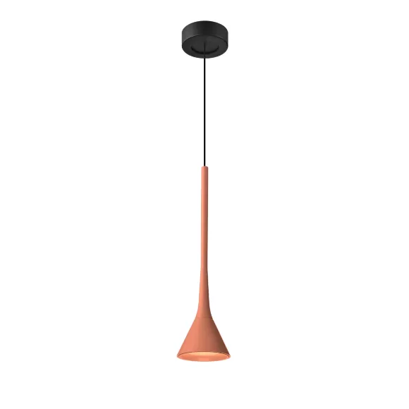 Подвесной светильник Delight Collection P0543-1AC Terra red, Черный, Оранжевый, Теплый белый