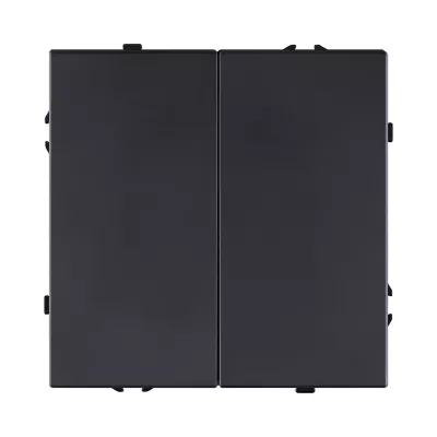 Выключатель 2-клавишный 10А/250В, черный матовый Kollinger Eclipse EC-004BK