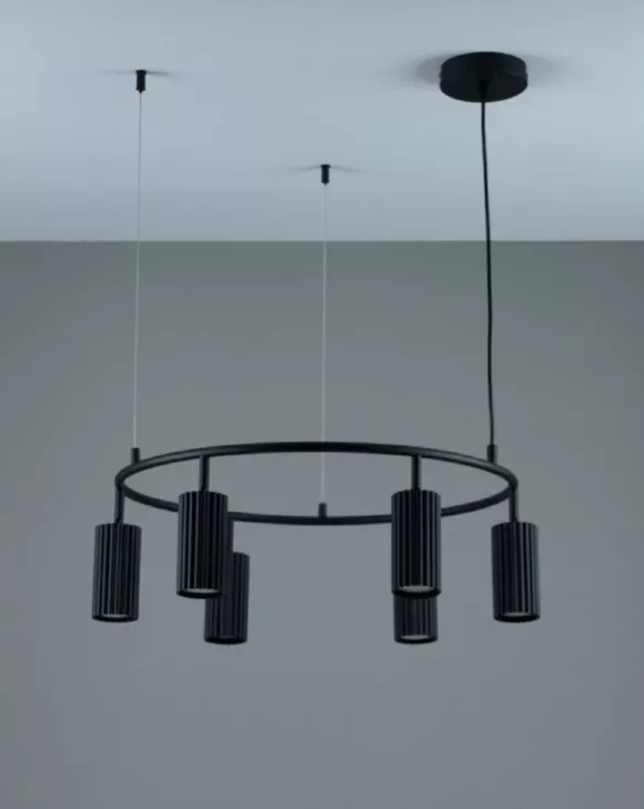 Подвесная люстра Moderli Cora V11601-6P, Современный, Черный, Металл