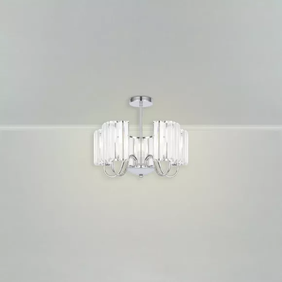 Люстра на штанге Freya Bruni FR2025PL-05CH, декоративные элементы крупным планом Люстра на штанге Freya Bruni FR2025PL-05CH, декоративные элементы крупным планом