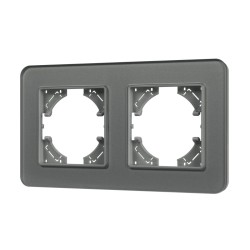 Рамка на 2 поста стеклянная Arlight FRM-OMALI-GS-2-GR 049694