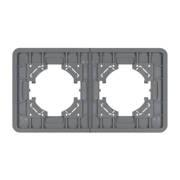 Рамка на 2 поста стеклянная Arlight FRM-OMALI-GS-2-GR 049694