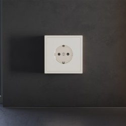 Накладка для розетки с заземлением и защитными шторками Voltum S70 (хлопок) VLS000713