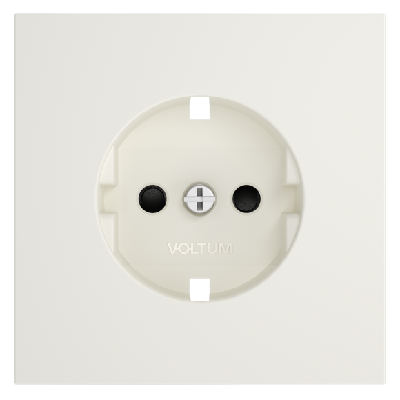 Накладка для розетки с заземлением и защитными шторками Voltum S70 (хлопок) VLS000713