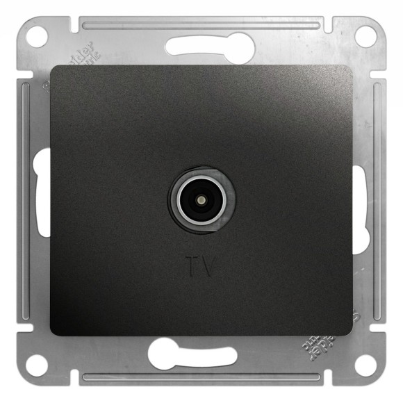 Розетка TV оконечная 1DB Systeme Electric Glossa Антрацит GSL000791