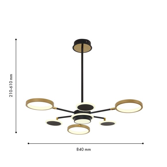 Подвесная люстра с пультом управления F-Promo Hybrid 4687-7P