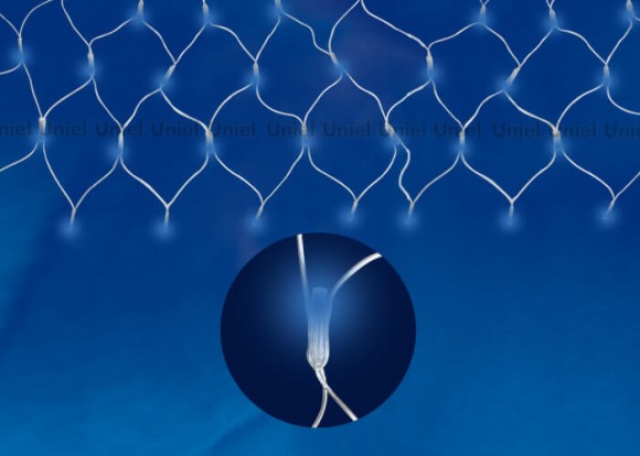 Светодиодная сетка (07938) Uniel 220V синий ULD-N2520-240/DTA BLUE IP20