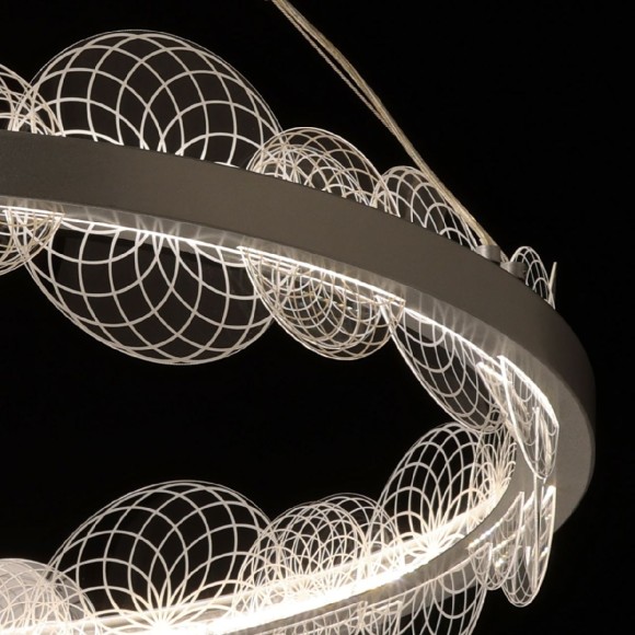 Подвесная люстра с пультом управления De Markt Платлинг 661019001