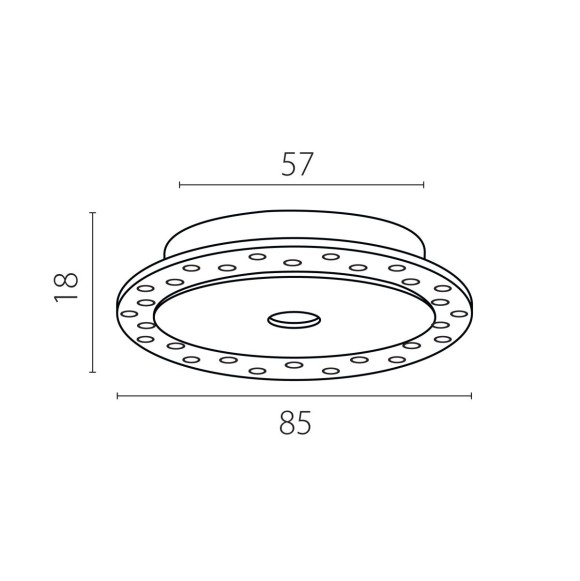 Рамка скрытого монтажа плоская для светильников Lightstar Spira 0741х6 (D65) 074106-02