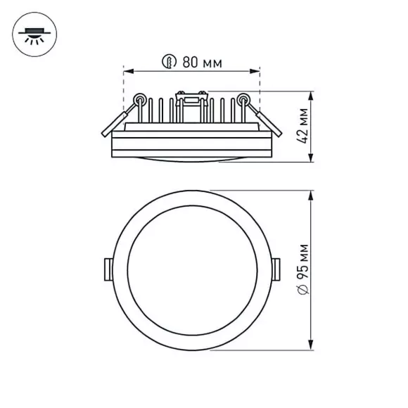 Встраиваемый светильник Arlight LTD-95SOL-10W Day White 017990 Встраиваемый светильник Arlight LTD-95SOL-10W Day White 017990