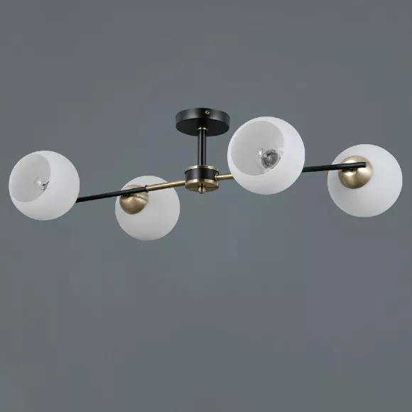 Люстра на штанге Illumico IL0469-4CSQ-24 BK AB LIBRA, Модерн, Белый, Черный Люстра на штанге Illumico IL0469-4CSQ-24 BK AB LIBRA, Модерн, Белый, Черный