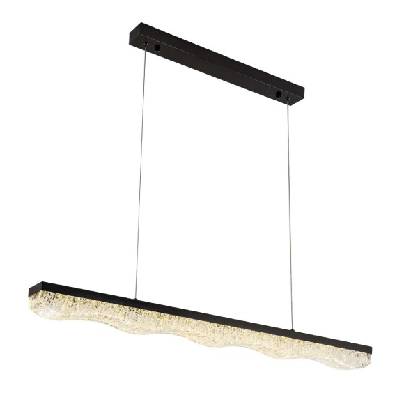 Подвесная светодиодная люстра с пультом управления Modelux MS.9010.1000 BK