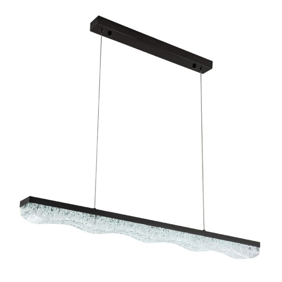 Подвесная светодиодная люстра с пультом управления Modelux MS.9010.1000 BK