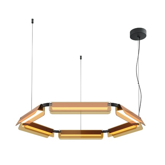 Подвесная светодиодная люстра Maytoni Flat MOD296PL-L60BC3K