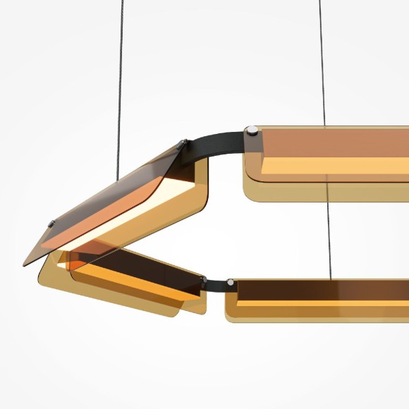 Подвесная светодиодная люстра Maytoni Flat MOD296PL-L60BC3K