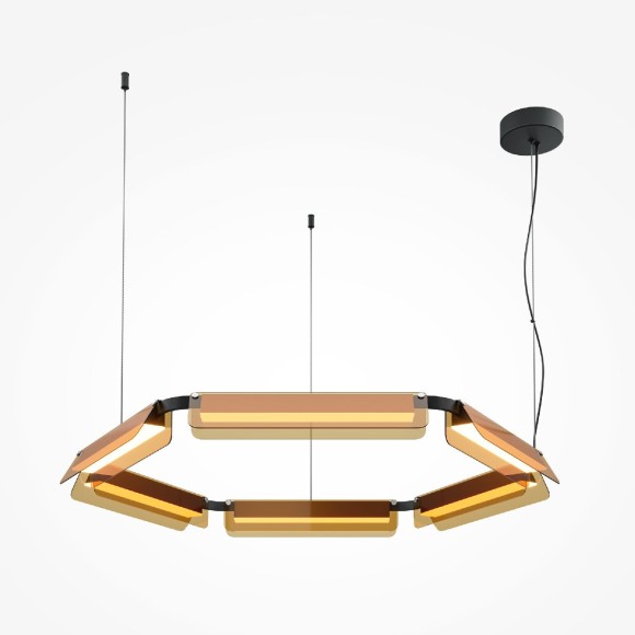 Подвесная светодиодная люстра Maytoni Flat MOD296PL-L60BC3K