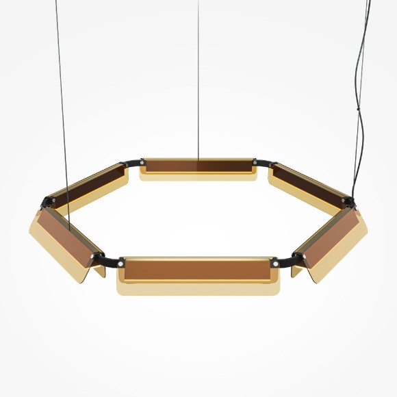 Подвесная светодиодная люстра Maytoni Flat MOD296PL-L60BC3K