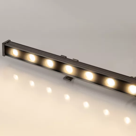 Линейный прожектор Arlight AR-LINE-1000-18W Warm3000 (GR, 15x60 deg, 230V) 041730, Серый, Теплый белый, Алюминий, светодиодный модуль