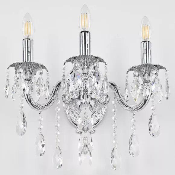 Бра Bohemia Ivele Crystal AL7901B10/3/175 B NW, Никель, Металл, Классика стиль Бра Bohemia Ivele Crystal AL7901B10/3/175 B NW, Никель, Металл, Классика стиль