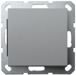 Выключатель перекрестный Jasmart одноклавишный в комплекте с накладкой 10A 250V цвет алюминий G3013S