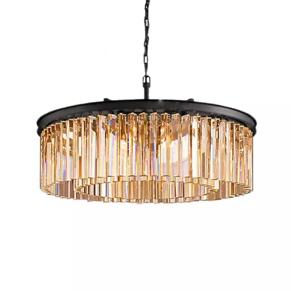 Подвесная люстра Delight Collection 1920s Odeon KR0387P-10B black/amber Подвесная люстра Delight Collection 1920s Odeon KR0387P-10B black/amber