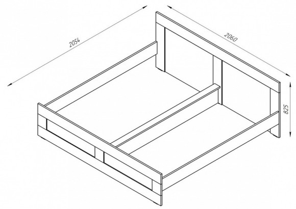 Кровать двуспальная Сириус SHST_2.02.04.220.3