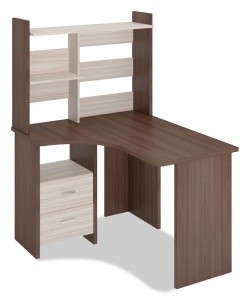 Стол компьютерный Домино Лайт СКЛ-Угл120+НКЛ-100 MER_SKL-Ugl120_NKL-100_SHK_LEV