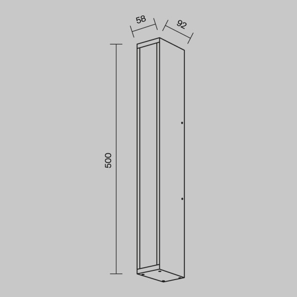 Уличный настенный светильник Maytoni Corte O571WL-L20B3K
