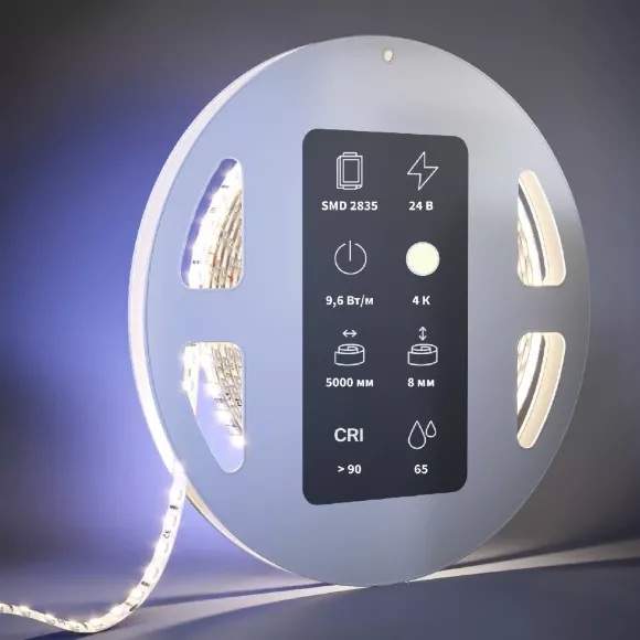 Светодиодная лента Maytoni Led Strip 24В 2835 9,6Вт/м 4000К 5м IP65 201043 Светодиодная лента Maytoni Led Strip 24В 2835 9,6Вт/м 4000К 5м IP65 201043