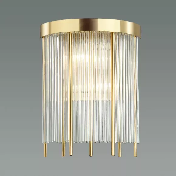 Бра Odeon Light YORK 4788/2W, Золото, Прозрачный, Металл Бра Odeon Light YORK 4788/2W, Золото, Прозрачный, Металл