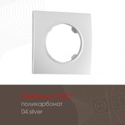 Рамка одноместная Arte Milano 502.04-1.silver