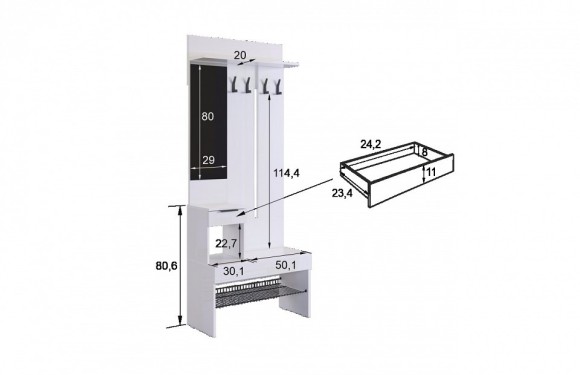 Стенка для прихожей Баско MBS_173779-2964