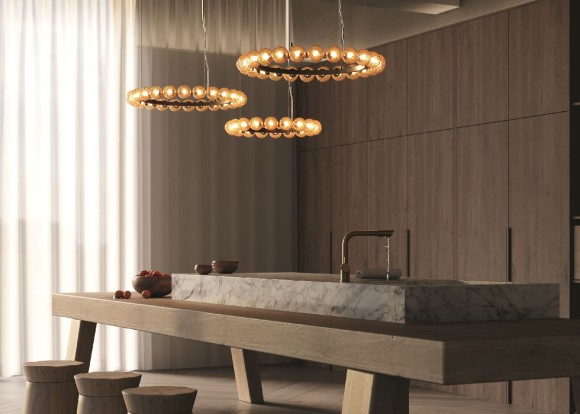 Подвесная светодиодная люстра Maytoni Ambre MOD331PL-L42BS3K