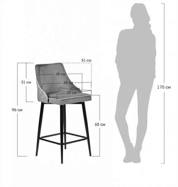 Стул барный Dave BDX_RF0202