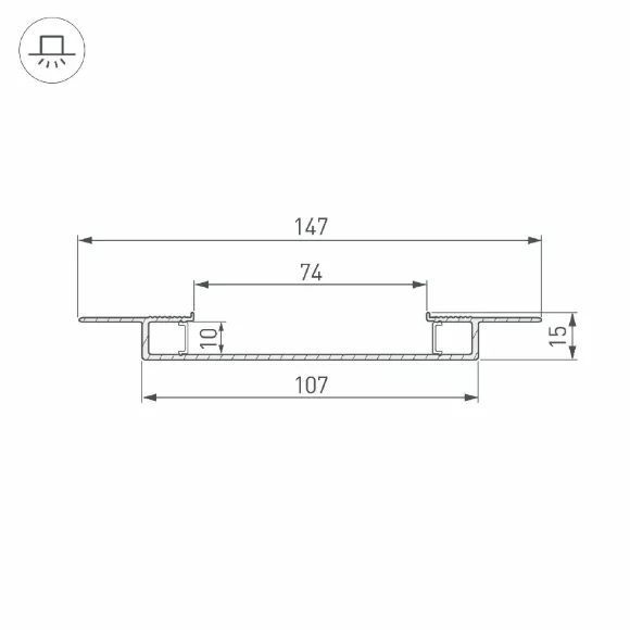 Профиль Arlight FANTOM-W75-DUAL-2000 WHITE 039946